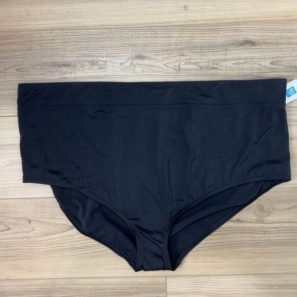 Lands’ End Black High-Waisted Bikini Bottoms Plus 3X NWT - Picture 2 of 5